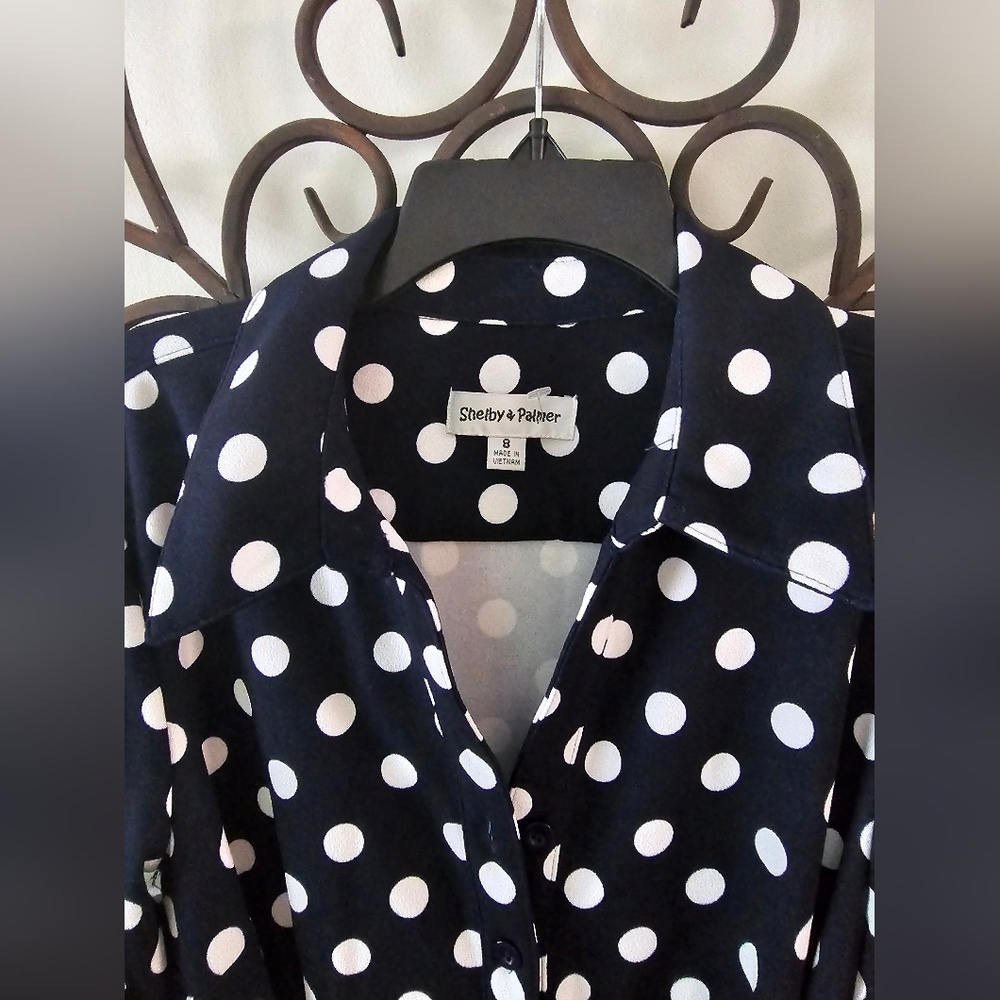 NWT Shelby & Palmer Retro Polka Dot Dress Size 8. - Picture 6 of 8